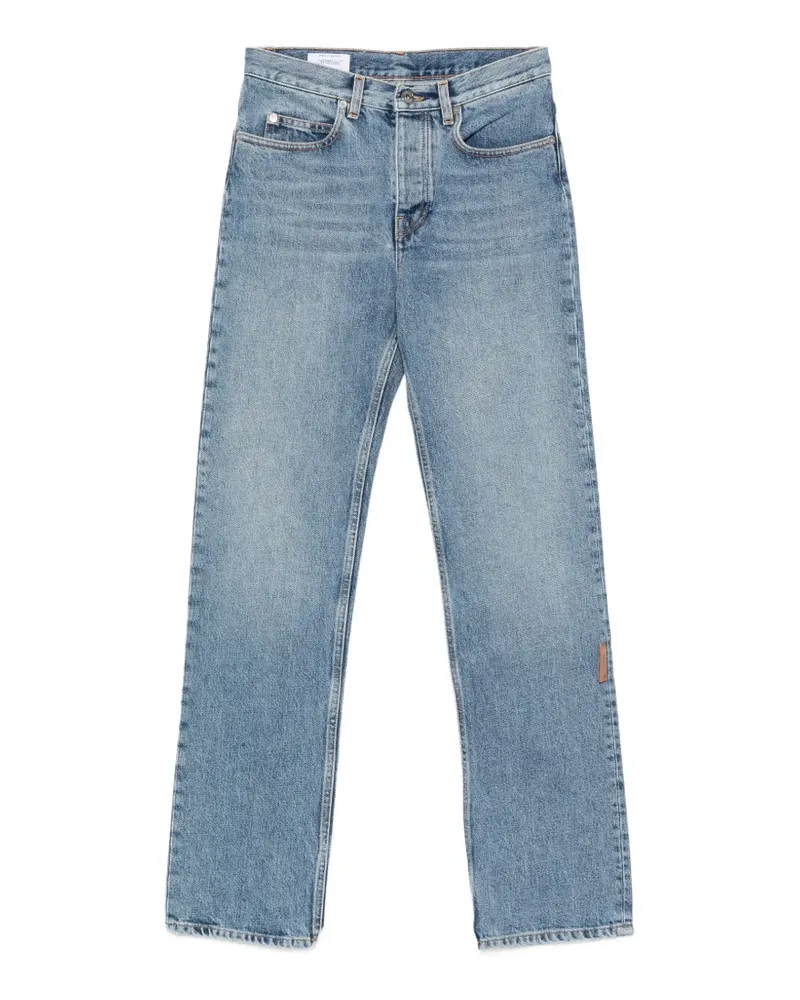 OFF-WHITE Straight-Leg-Jeans mit Logo-Patch - Blau Blau