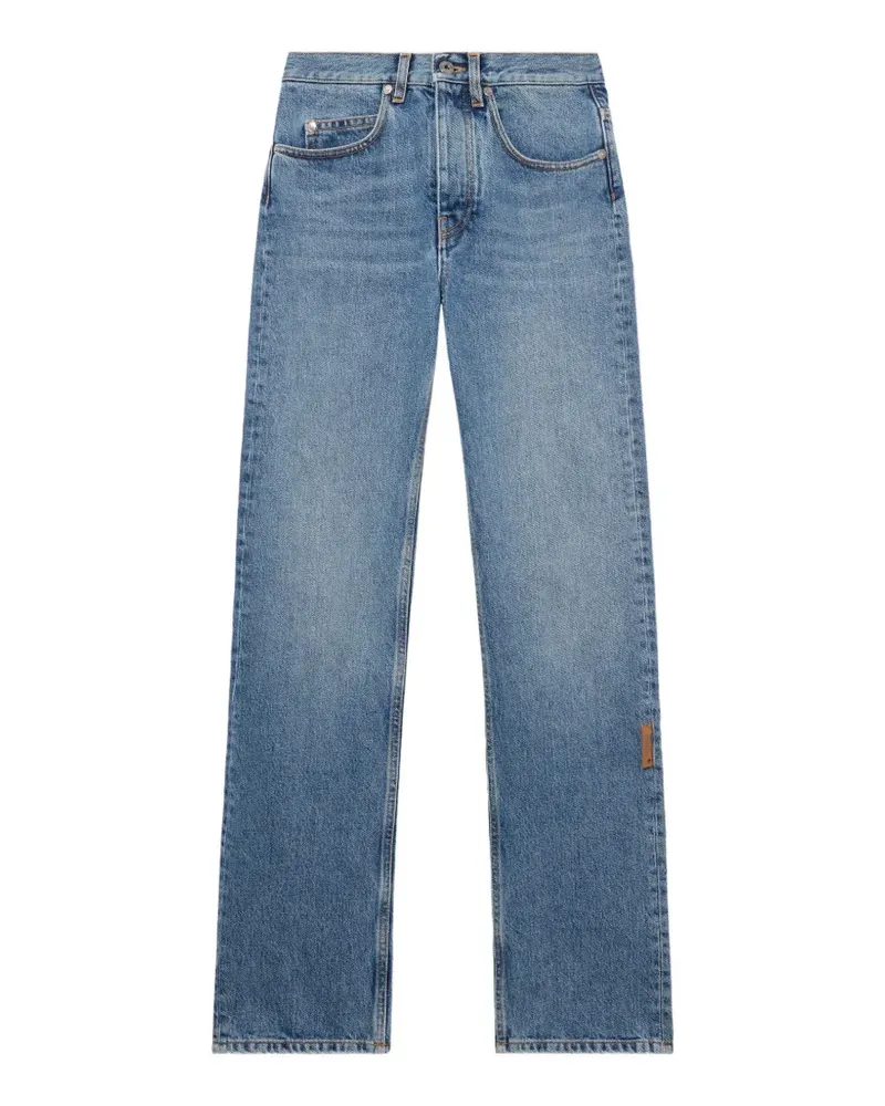 OFF-WHITE Straight-Leg-Jeans mit Logo-Patch - Blau Blau