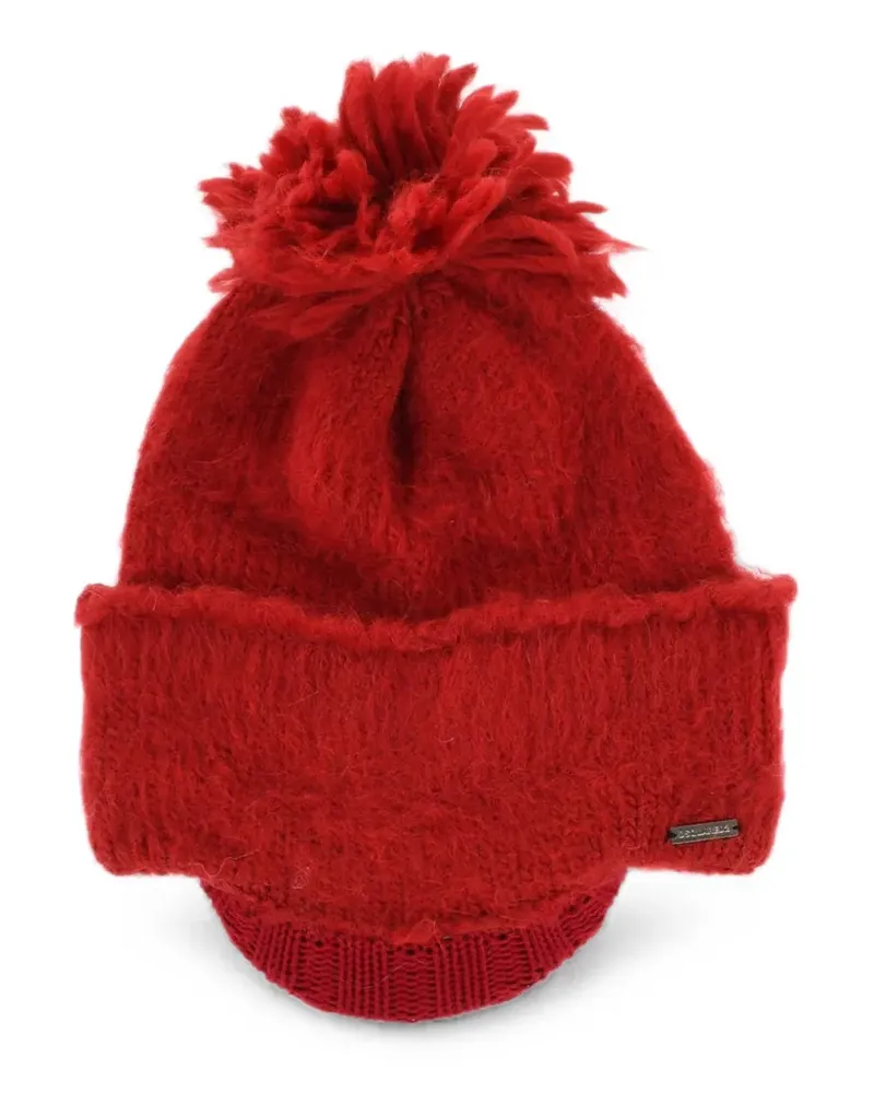 Dsquared2 pom-pom visor beanie hat - Rot Rot