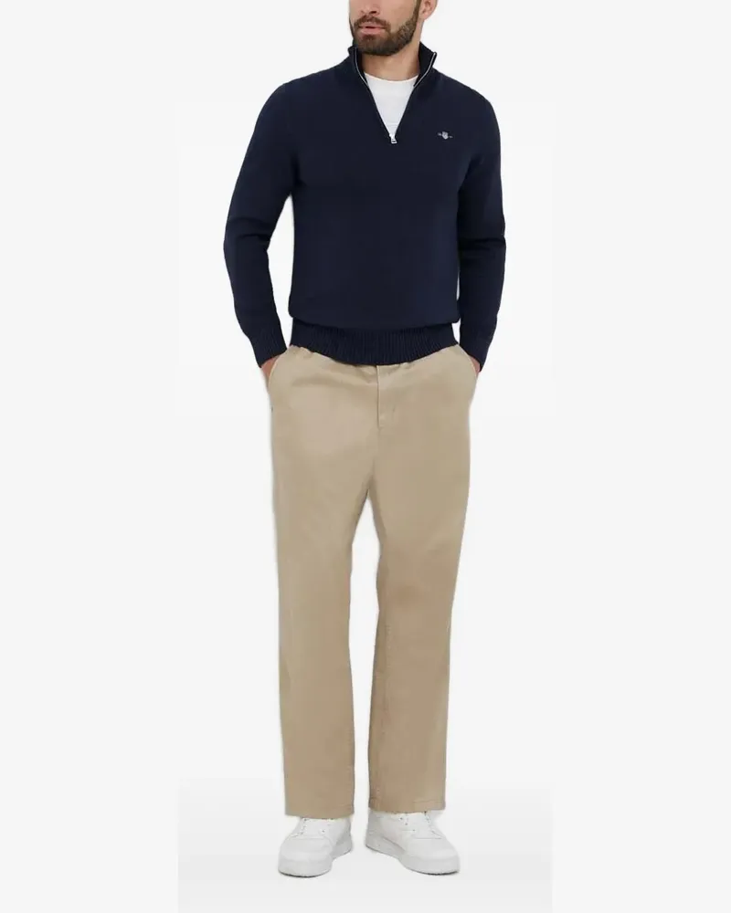 Gant Pullover mit Logo-Stickerei - Schwarz Schwarz