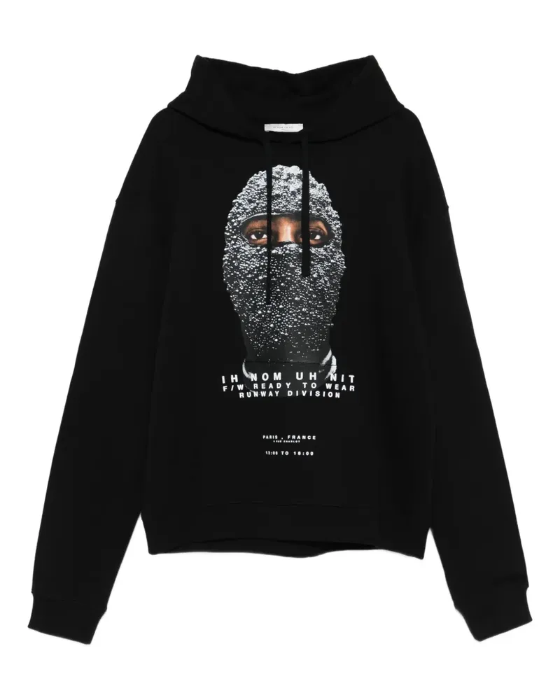 IH NOM UH NIT Hoodie mit Kristallmasken-Print - Schwarz Schwarz