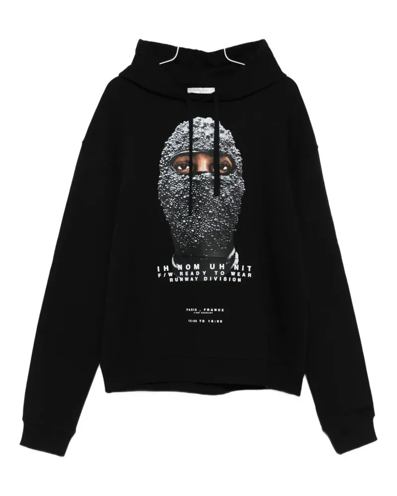 IH NOM UH NIT crystal-mask print hoodie - Schwarz Schwarz