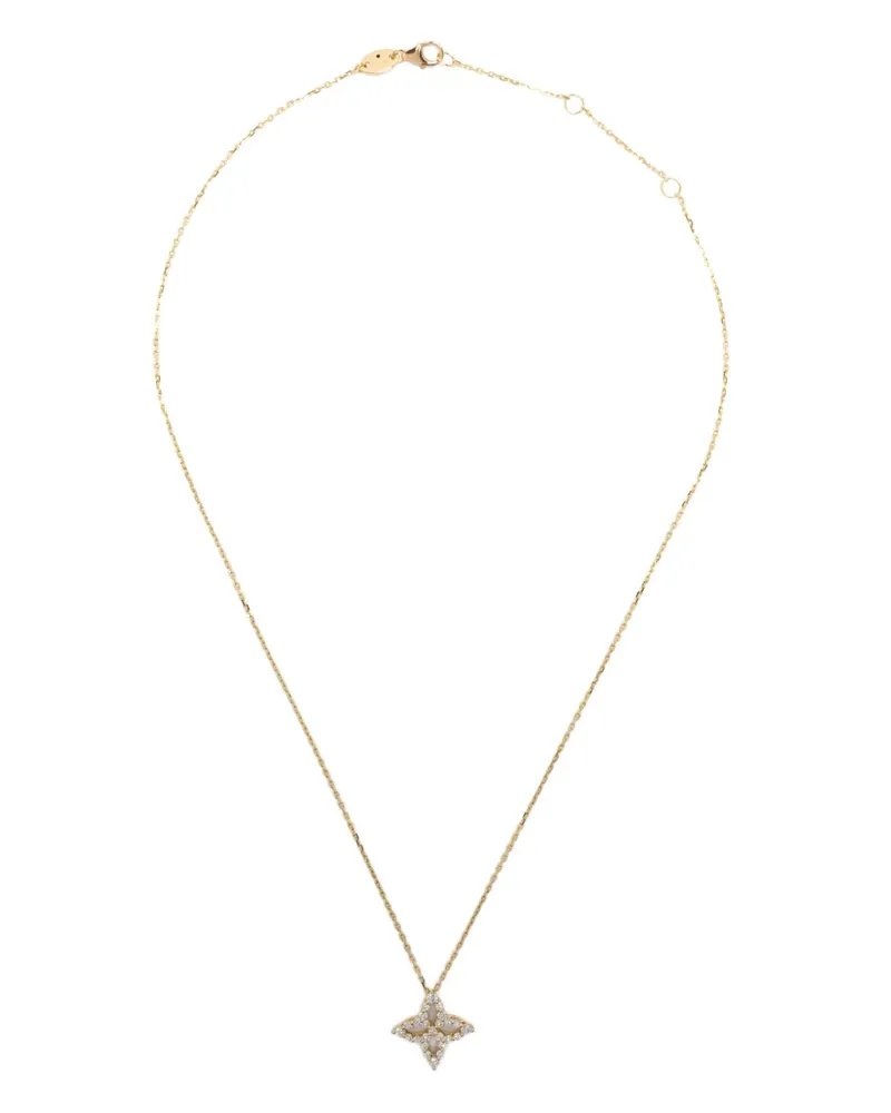 Roberto Coin 18kt Gelbgoldhalskette mit Diamantstern Gold