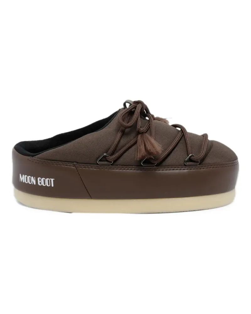 Moon Boot EVX brown nylon mules - Braun Braun