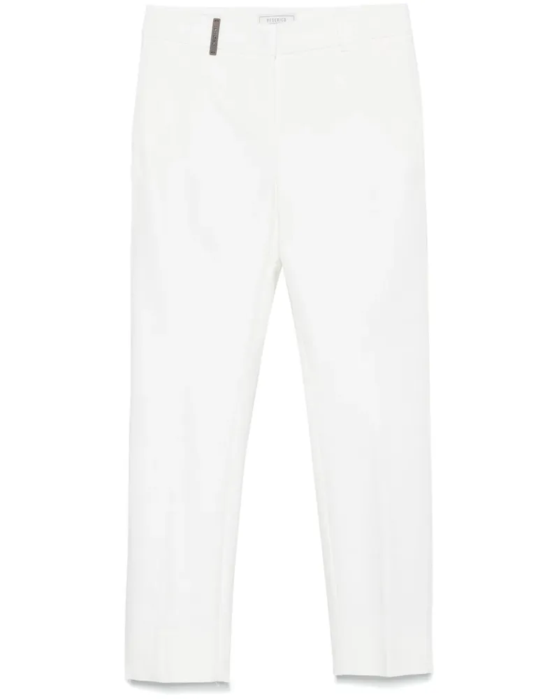 Peserico Klassische Tapered-Hose - Weiß Weiß