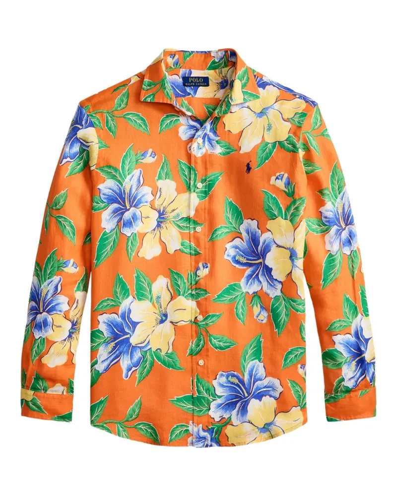 Ralph Lauren Hemd mit Blumen-Print - Orange Orange