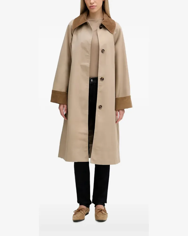 Barbour Reagan Mantel mit Cordkragen - Nude Nude