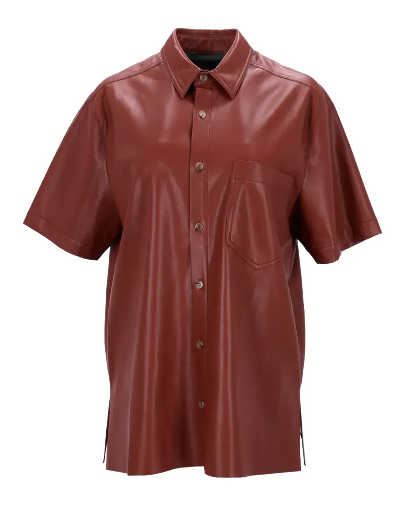 Nanushka Adam Hemd aus Faux-Leder - Braun Braun