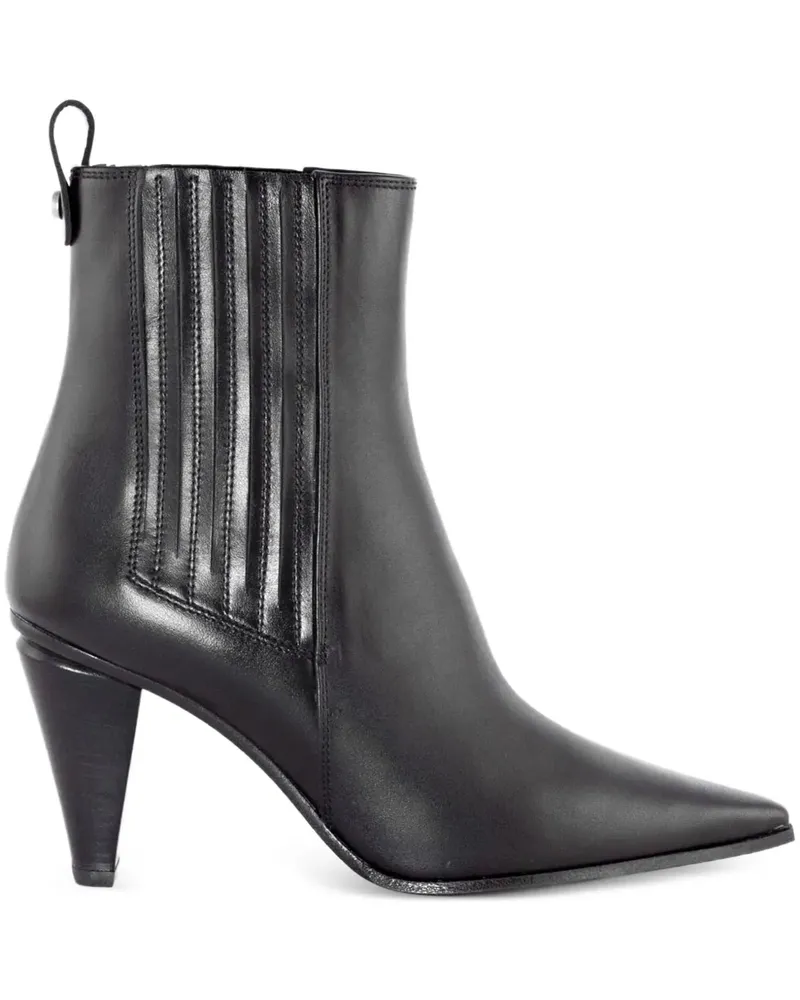 FESTA Milano Spitze Stiefel mit Stretchbund 60mm - Schwarz Schwarz