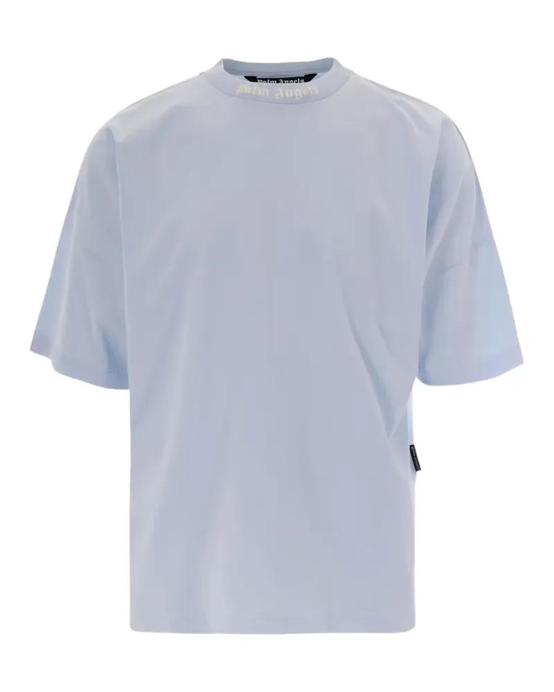 Palm Angels logo-print oversized T-shirt - Blau Blau