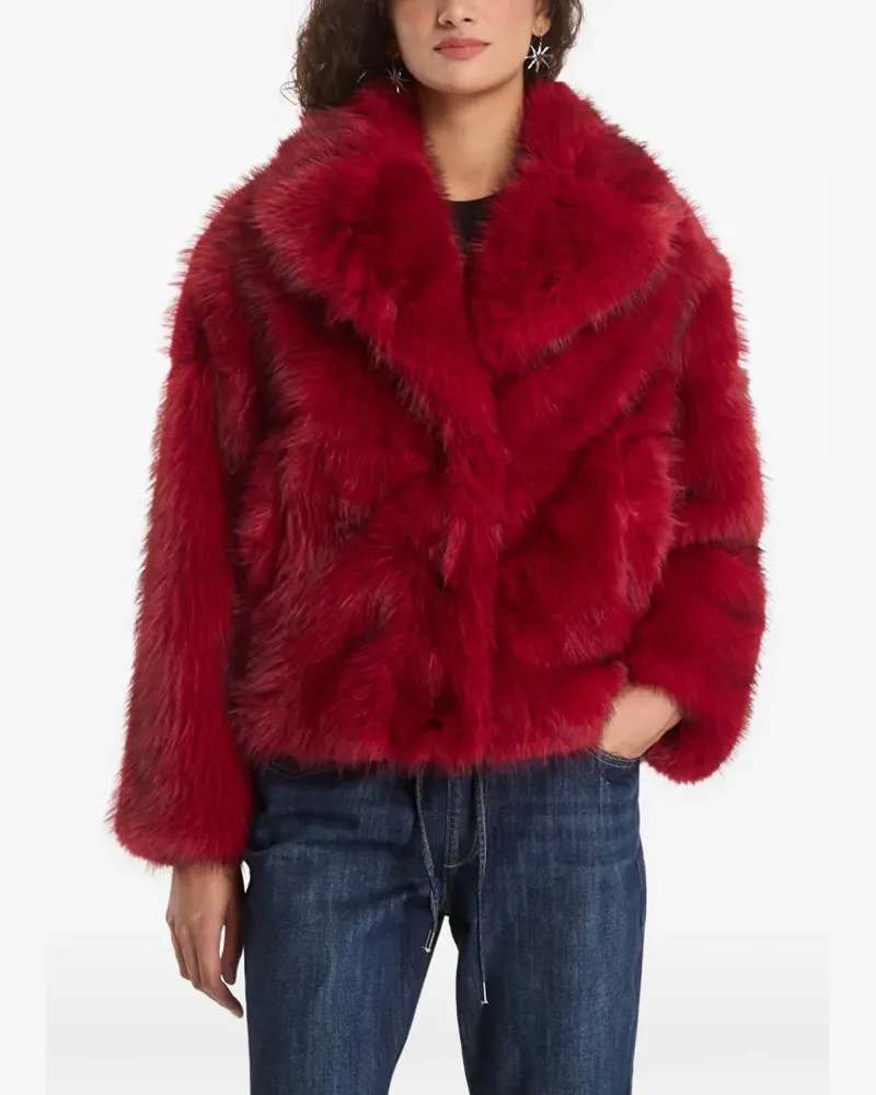 Desigual Jacke aus Faux Fur - Rot Rot