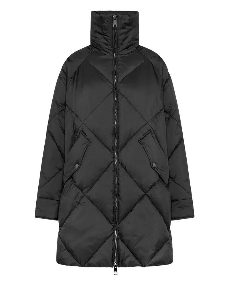 OOF WEAR Wasserabweisender Steppmantel mit Stehkragen - Schwarz Schwarz