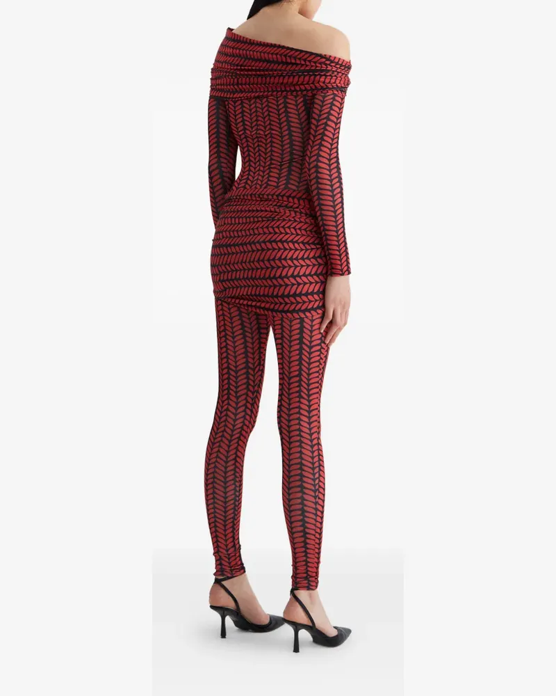 ATU Body Couture ruched printed jumpsuit - Rot Rot