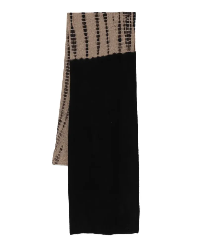 Suzusan Schal mit Batikmuster - Schwarz Schwarz