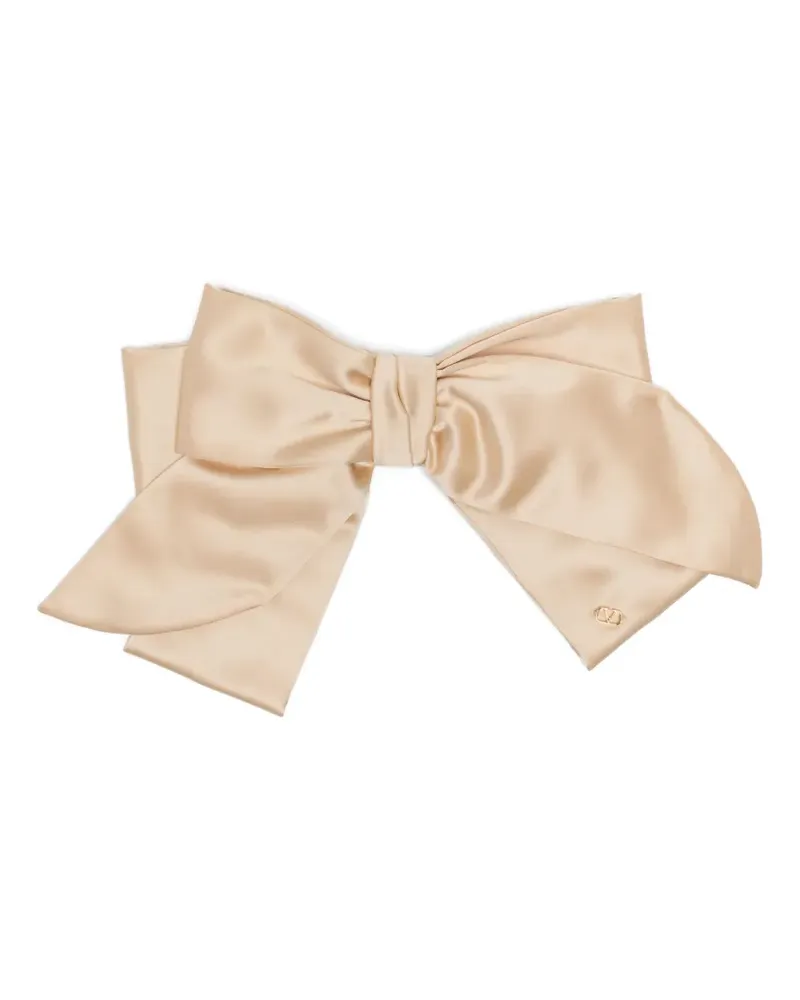 Valentino Garavani Brosche mit Logo-Detail - Nude Nude