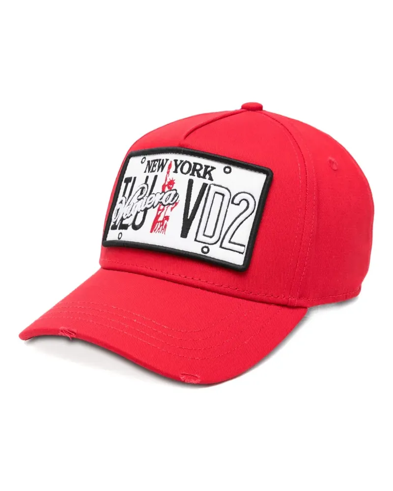 Dsquared2 Baseballkappe mit Logo-Patch - Rot Rot