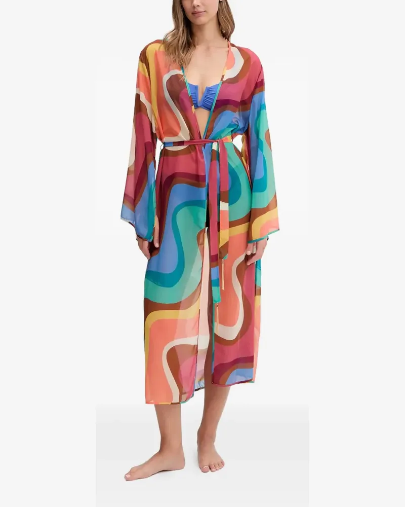 Kurt Geiger Mantel mit Print - Blau Blau