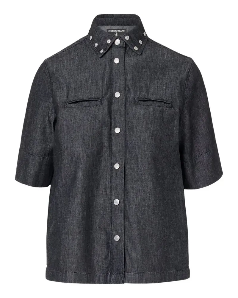 Iceberg studded short-sleeve shirt - Blau Blau