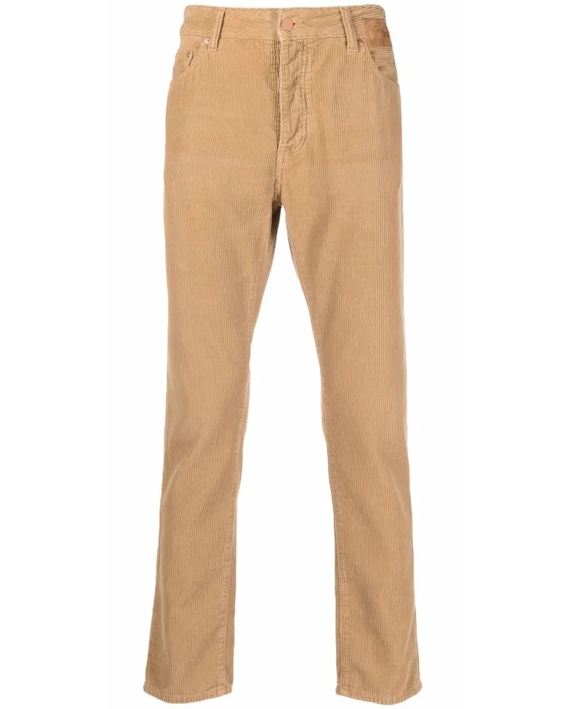 Palm Angels Kordhose mit Logo-Patch - Nude Nude