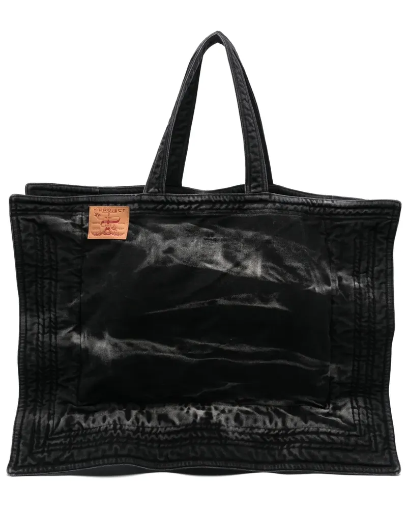 Y/PROJECT Maxi Wire Cabas Tote Bag - Schwarz Schwarz