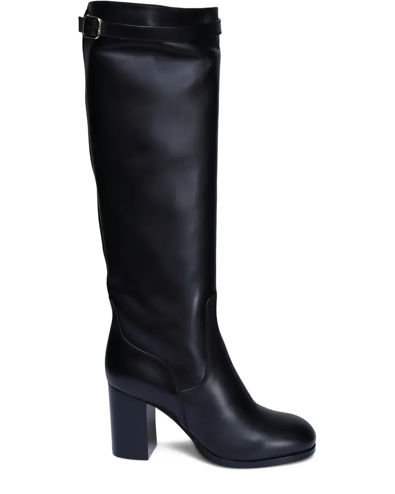 Santoni Bianca Stiefel mit Schnalle - Schwarz Schwarz