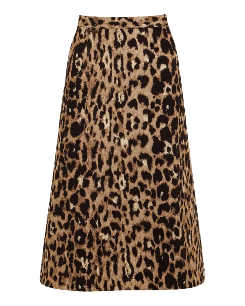 Temperley London Amara Midirock mit Leopardenprint - Braun Braun