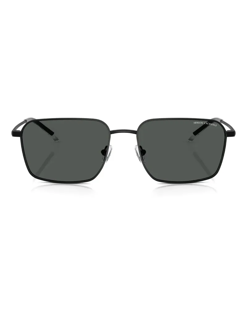Armani Exchange Eckige Sonnenbrille - Schwarz Schwarz