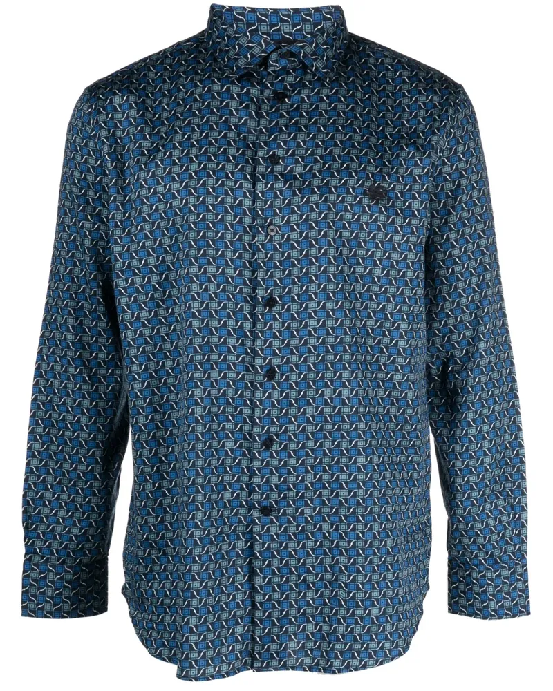 Etro Hemd mit grafischem Print - Blau Blau