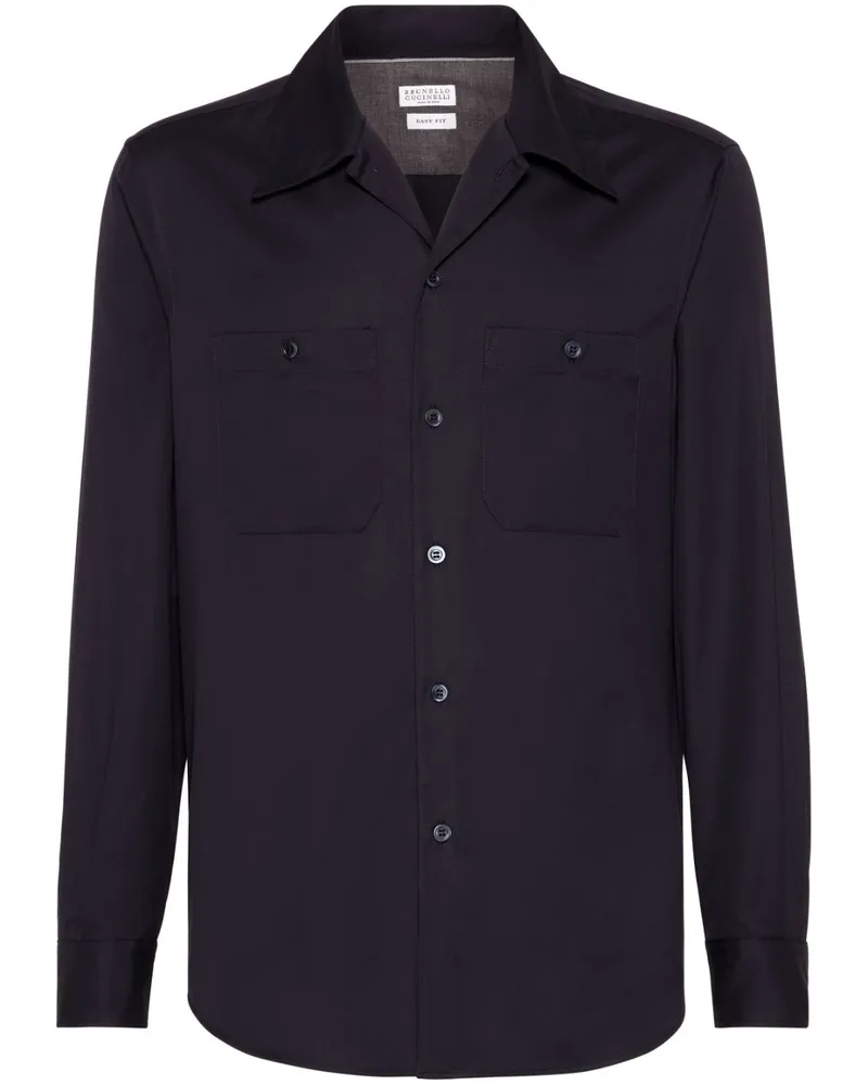 Brunello Cucinelli Klassisches Hemd - Blau Blau