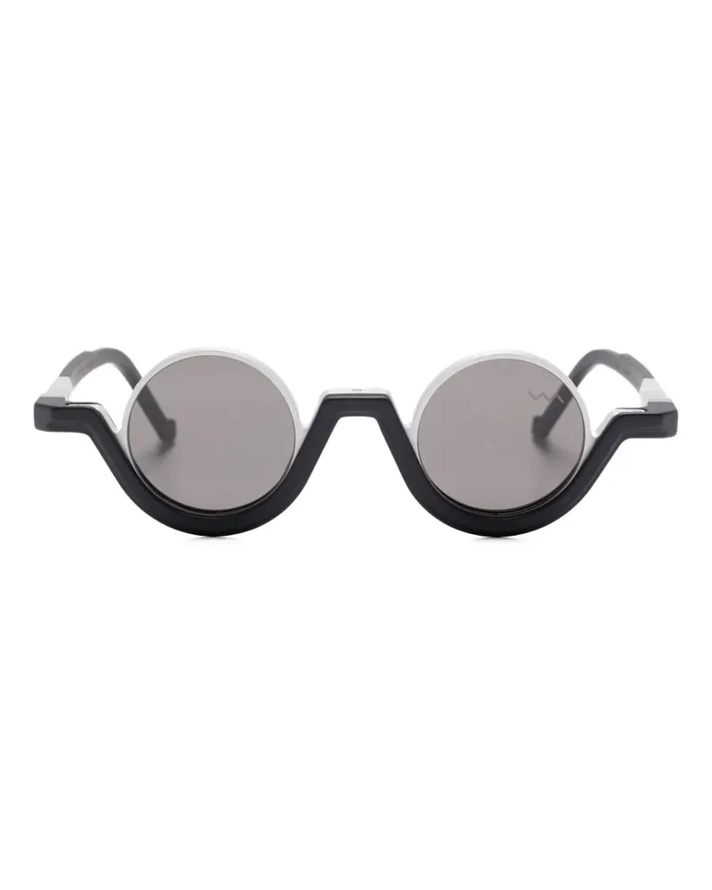 VAVA EYEWEAR Matte Sonnenbrille aus Silber - Schwarz Schwarz