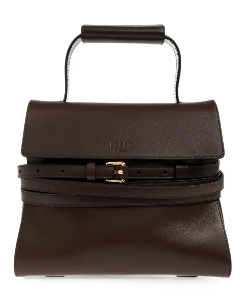 Moschino Tie Me Tote Bag - Braun Braun
