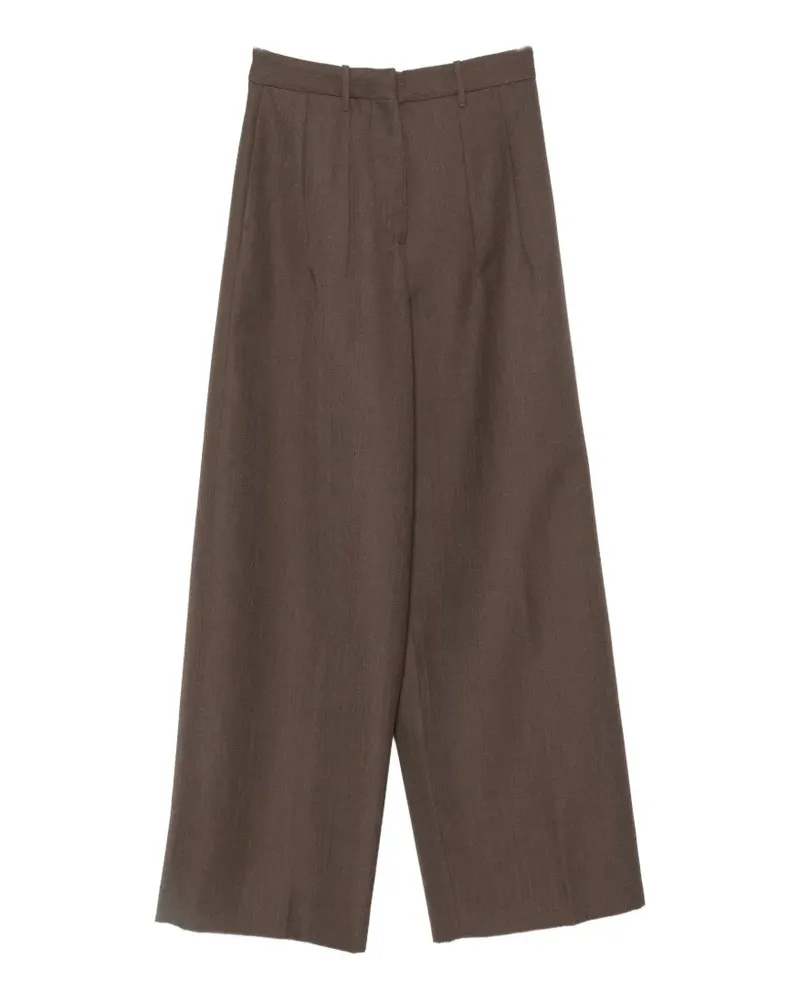 nine:inthe:morning Zina pleated trousers - Braun Braun