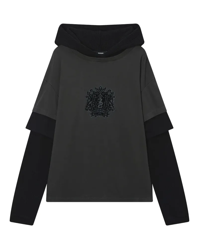 WE 11 DONE layered top - Grau Grau
