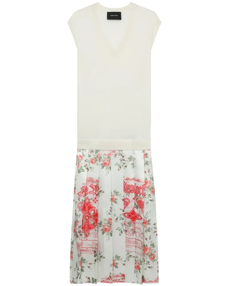 Simone Rocha Trägerkleid mit Kontrasteinsätzen - Weiß Weiß