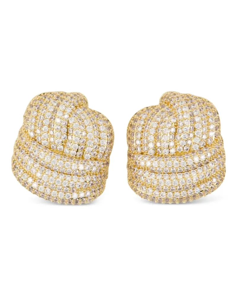 Self-Portrait Ohrringe mit Knotendetail - Gold Gold