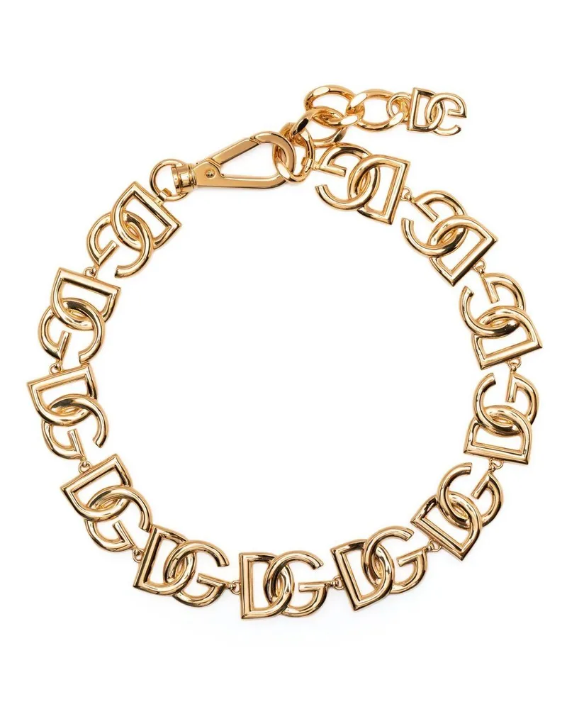 Dolce & Gabbana Choker mit Logo - Gold Gold