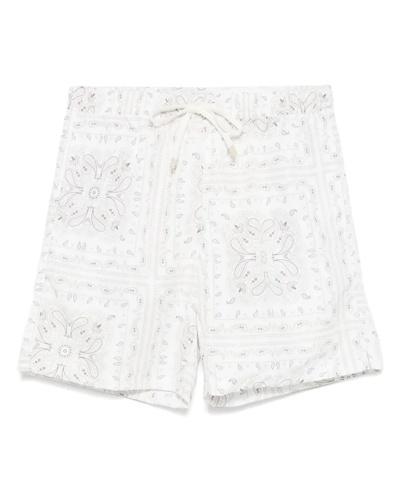 Eleventy Badeshorts mit Bandana-Print - Weiß Weiß