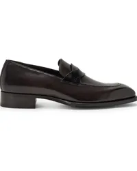 Tom Ford Loafer aus gebürstetem Leder Braun