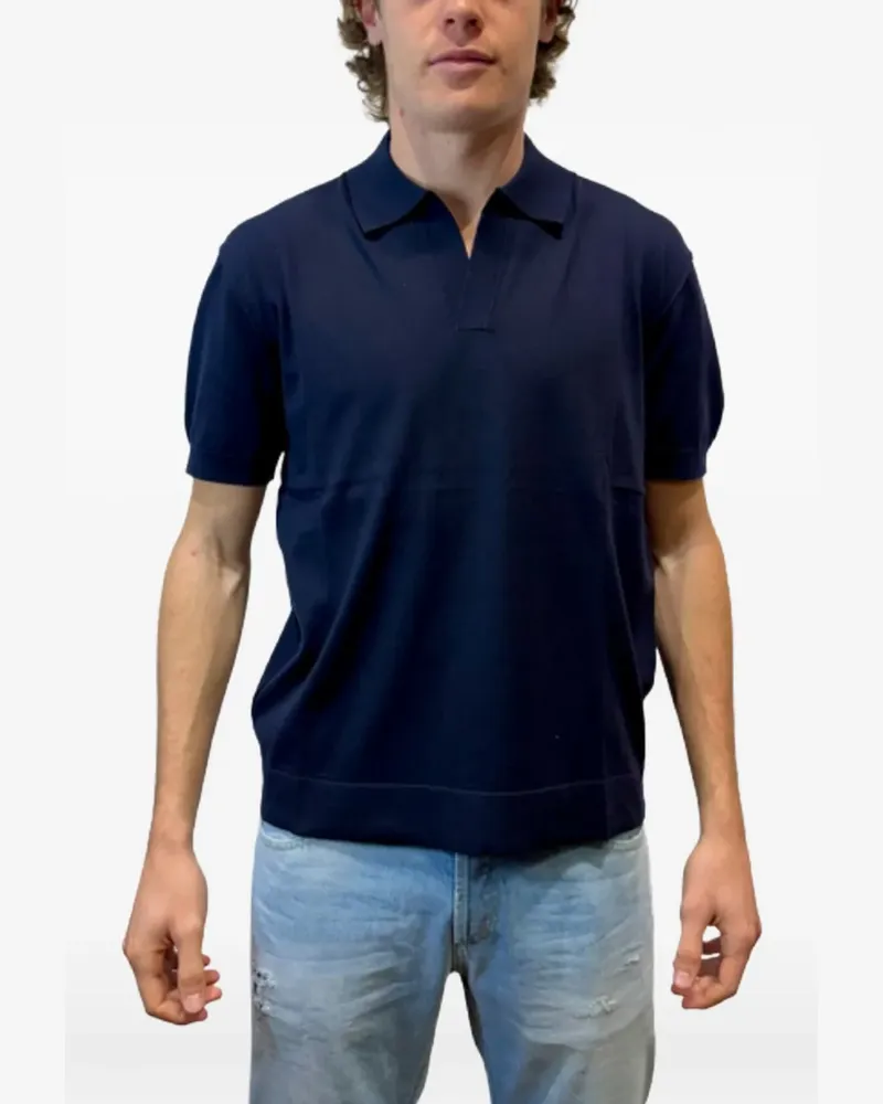 Paolo Pecora Milano short-sleeve knitted T-shirt - Blau Blau