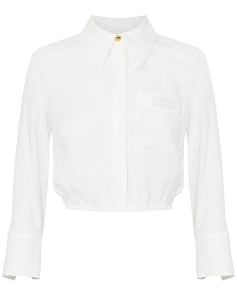 Elisabetta Franchi Cropped Bluse - Weiß Weiß