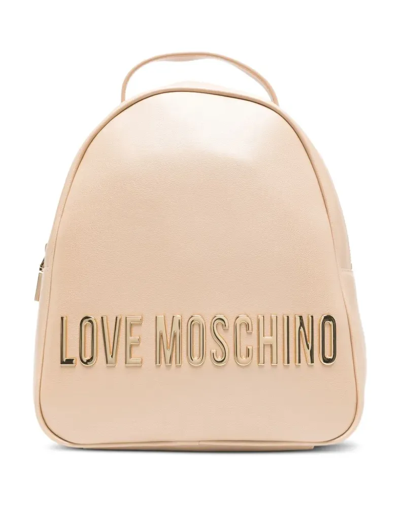 Moschino Rucksack mit Logo - Nude Nude