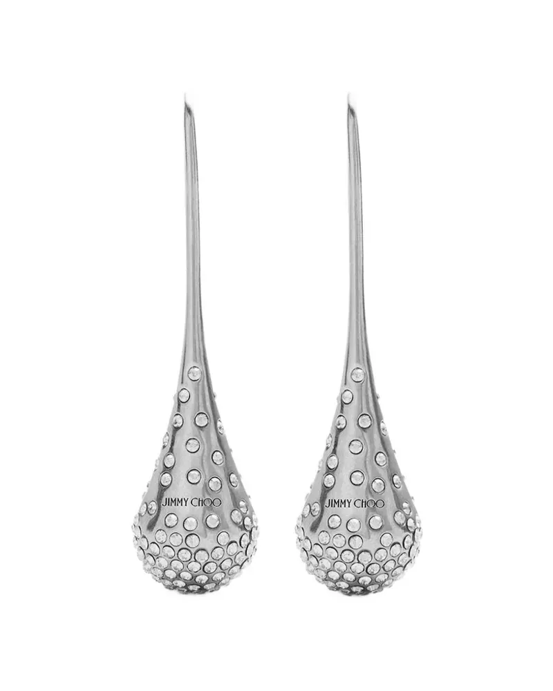 Jimmy Choo Drop Ohrringe mit Kristallverzierung - Silber Silber