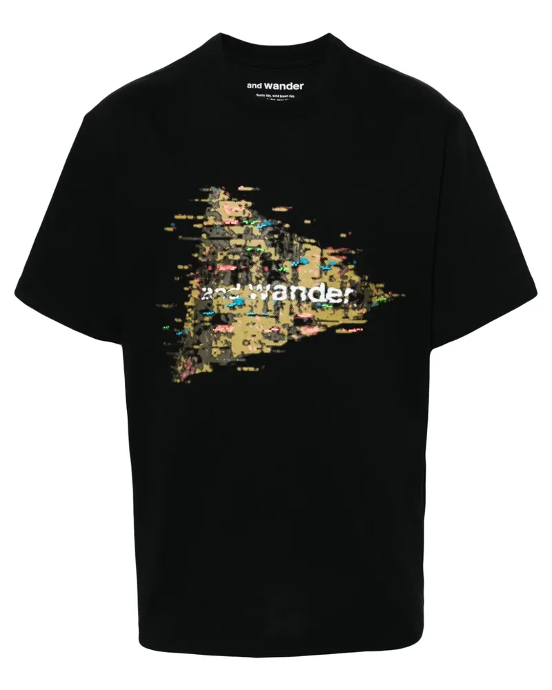 and wander T-Shirt mit Logo-Print - Schwarz Schwarz