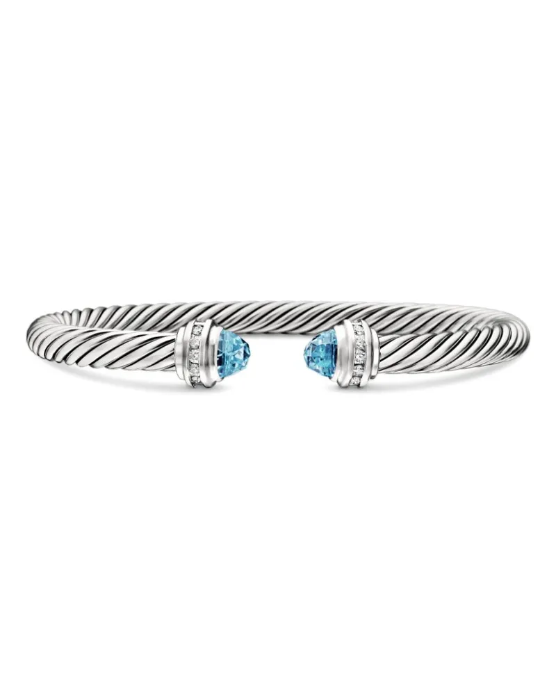 David Yurman Classic Cable Armband mit Diamanten 5mm - SSABTDI SILVER Ssabtdi