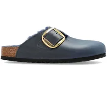 Boston Big Buckle Slipper mit Shearling-Besatz - Blau