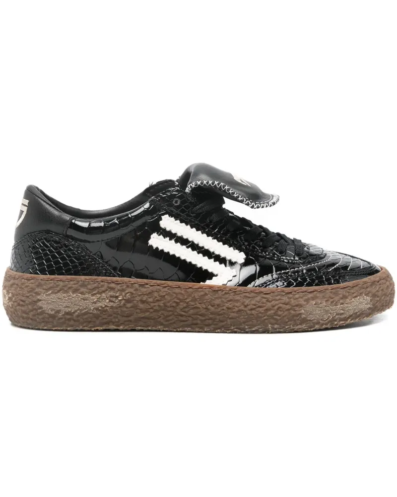 Puraai Sneakers mit Kroko-Prägung - Schwarz Schwarz