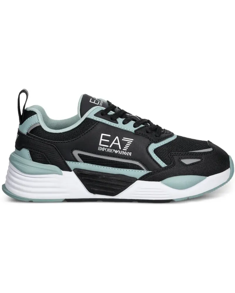 EA7 Sneakers mit Logo-Detail - Schwarz Schwarz