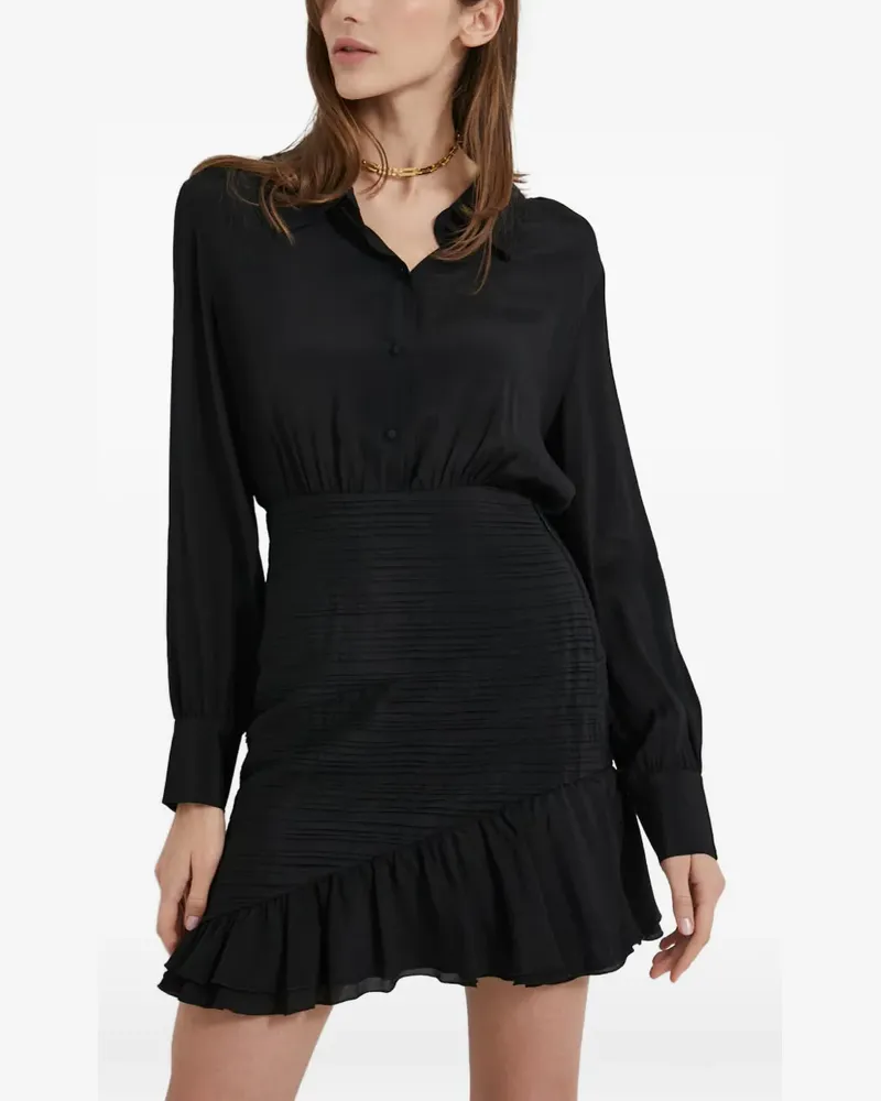 Miss Sixty Gerafftes Minikleid - Schwarz Schwarz