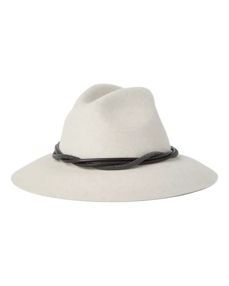 Brunello Cucinelli Fedora aus Filz - Nude Nude