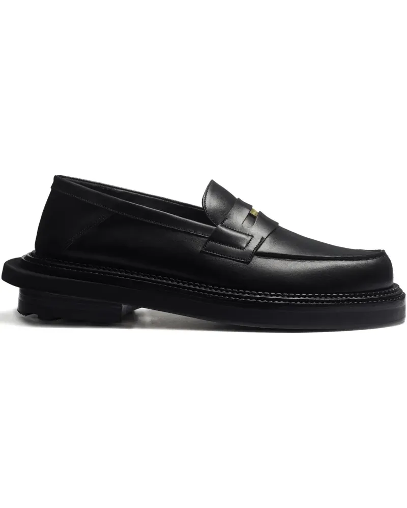 JM Weston stitching leather loafers - Schwarz Schwarz